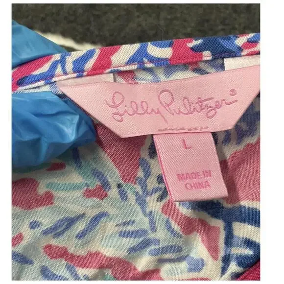 Lilly Pulitzer Pink Paisley Print Romper Size Large - Picture 3 of 4